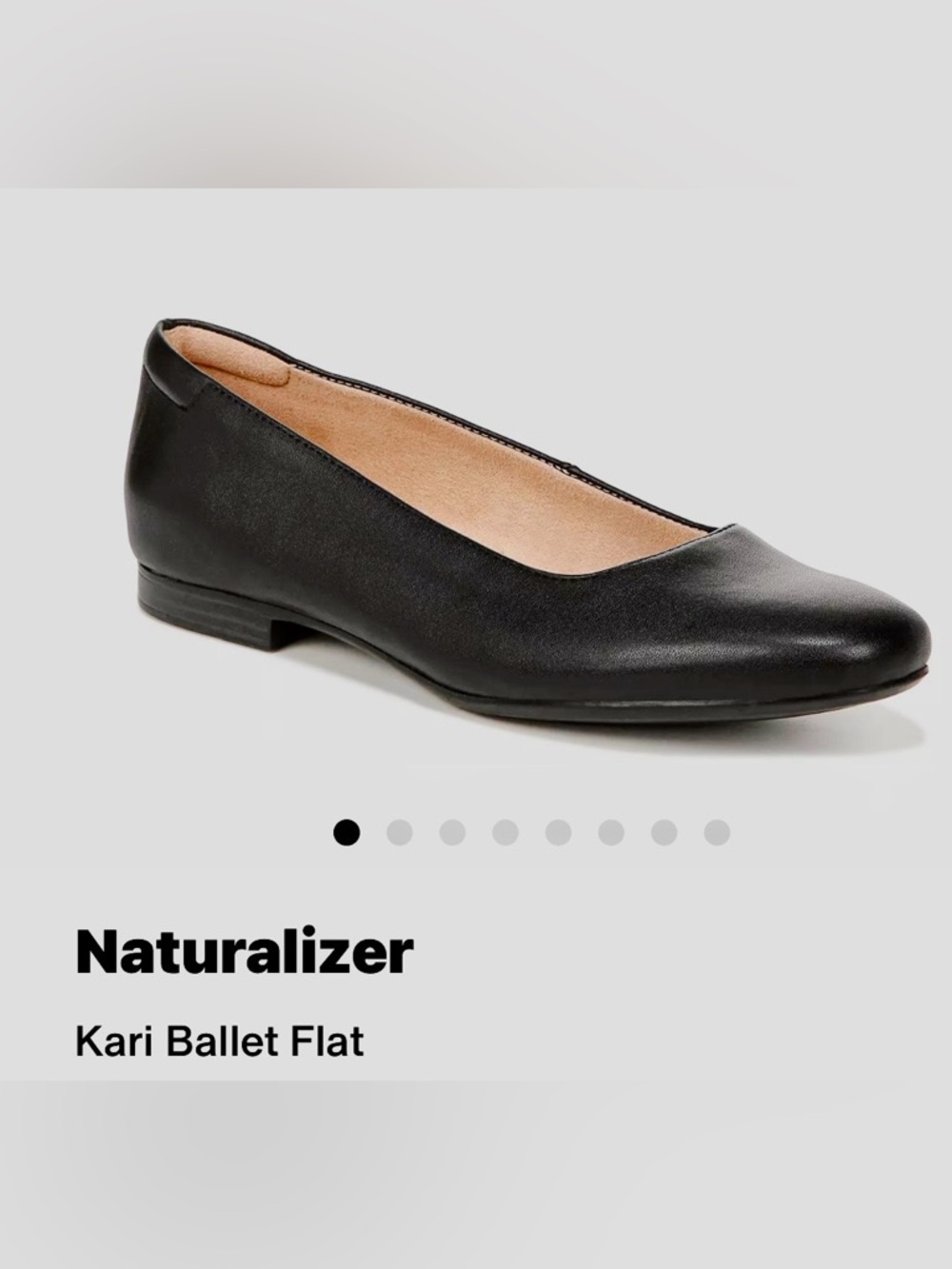 Naturalizer Black Wide Width Kari Slip-On Flats
